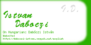 istvan daboczi business card